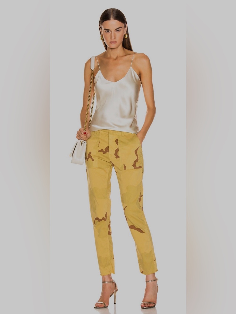 NILI LOTAN Jenna Pants / Golden Camouflage / Size 2